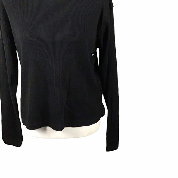 RDI Women’s Large Black Waffle Knit Thermal Crewneck Pullover - Picture 9 of 16